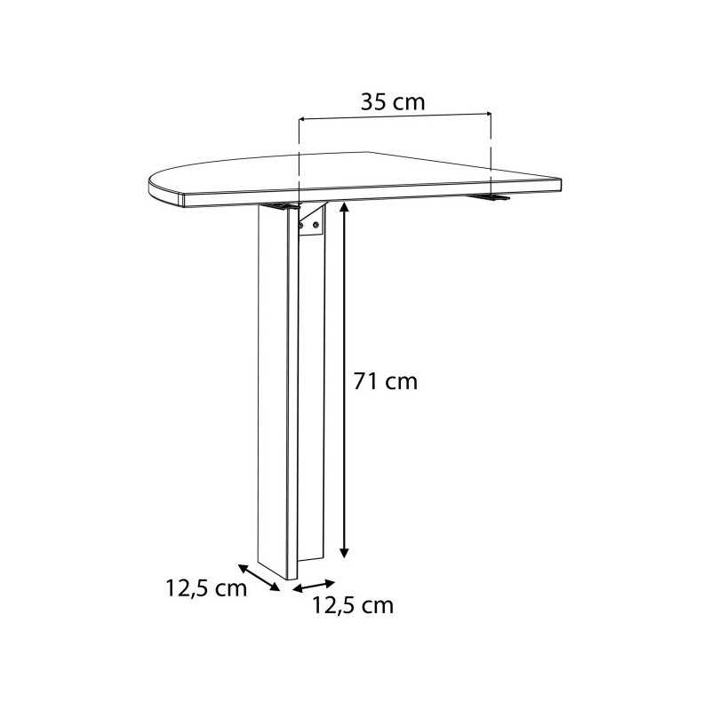 Element łączący do biurka CLIF old wood vintage | Domowanie