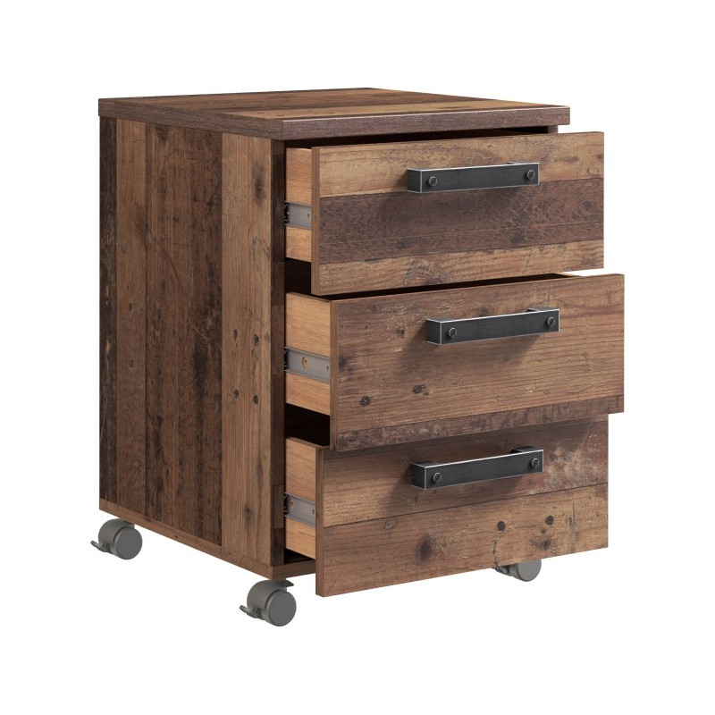 Kontenerek pod biurko na kółkach Clif old wood vintage | Domowanie