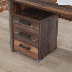 Kontenerek pod biurko na kółkach Clif old wood vintage | Domowanie