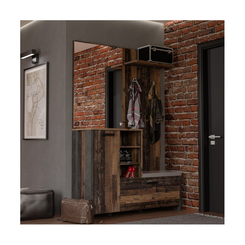 Panel do przedpokoju Clif old wood vintage| Meble Forte