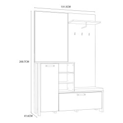 Panel do przedpokoju Clif old wood vintage| Meble Forte