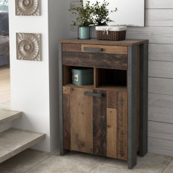 Szafka na buty 70 cm CLIF old wood vintage | domowanie.pl