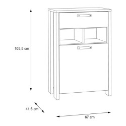 Szafka na buty 70 cm CLIF old wood vintage | domowanie.pl