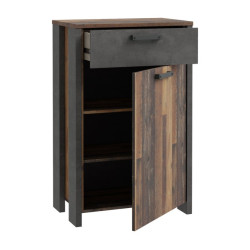 Szafka na buty z szufladą 70 cm CLIF old wood vintage