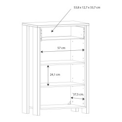 Szafka na buty z szufladą 70 cm CLIF old wood vintage
