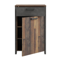 Szafka na buty z szufladą 70 cm CLIF old wood vintage
