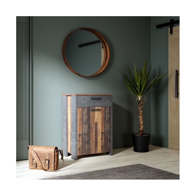 Szafka na buty z szufladą 70 cm CLIF old wood vintage