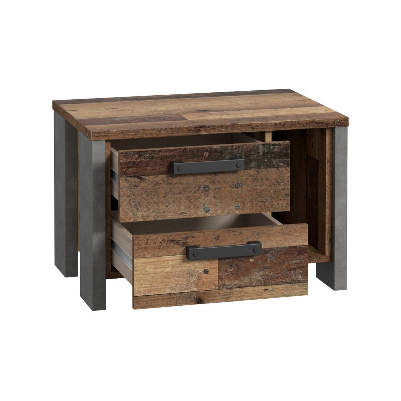 Szafka nocna 60 cm CLIF old wood vintage | styl loft