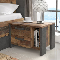 Szafka nocna 60 cm CLIF old wood vintage | styl loft