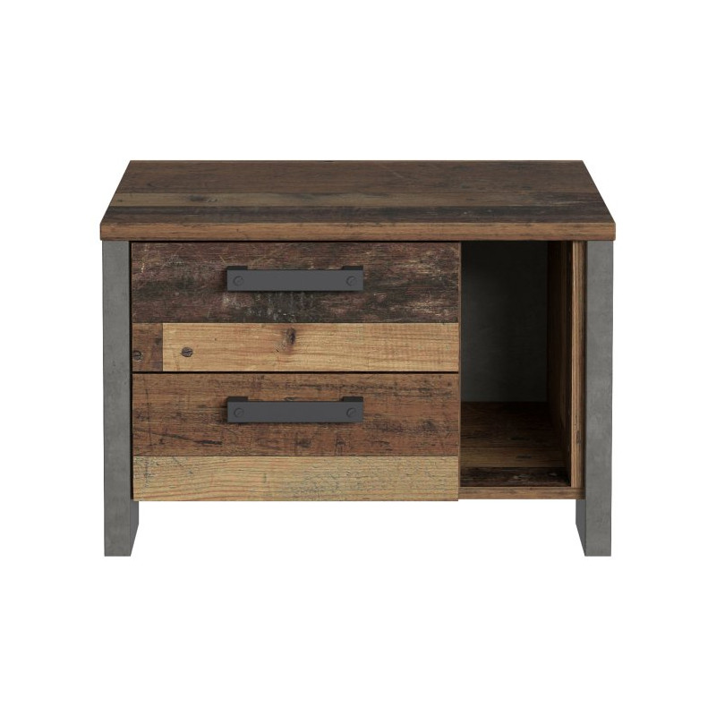 Szafka nocna 60 cm CLIF old wood vintage | styl loft