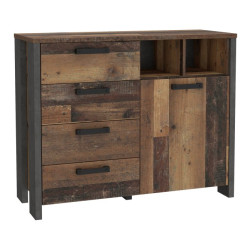 Komoda z szufladami 100 cm CLIF old wood vintage | styl loft