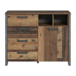 Komoda z szufladami 100 cm CLIF old wood vintage | styl loft
