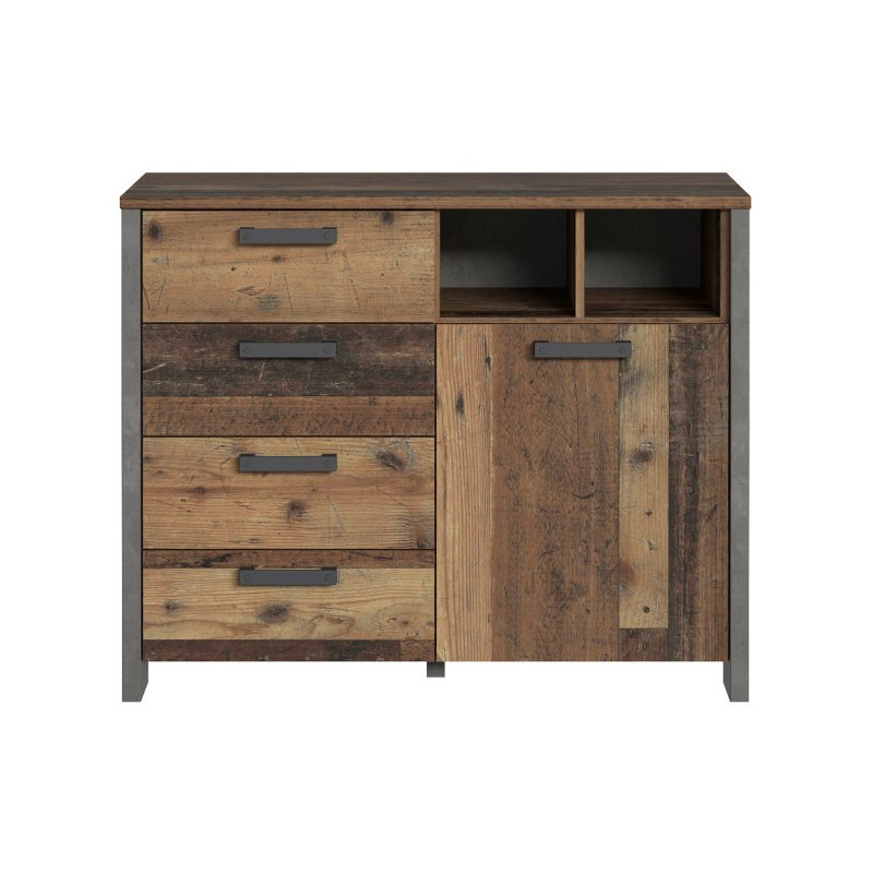 Komoda z szufladami 100 cm CLIF old wood vintage | styl loft