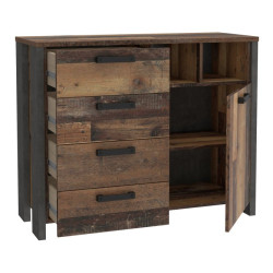 Komoda z szufladami 100 cm CLIF old wood vintage | styl loft