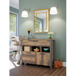 Komoda z szufladami 100 cm CLIF old wood vintage | styl loft