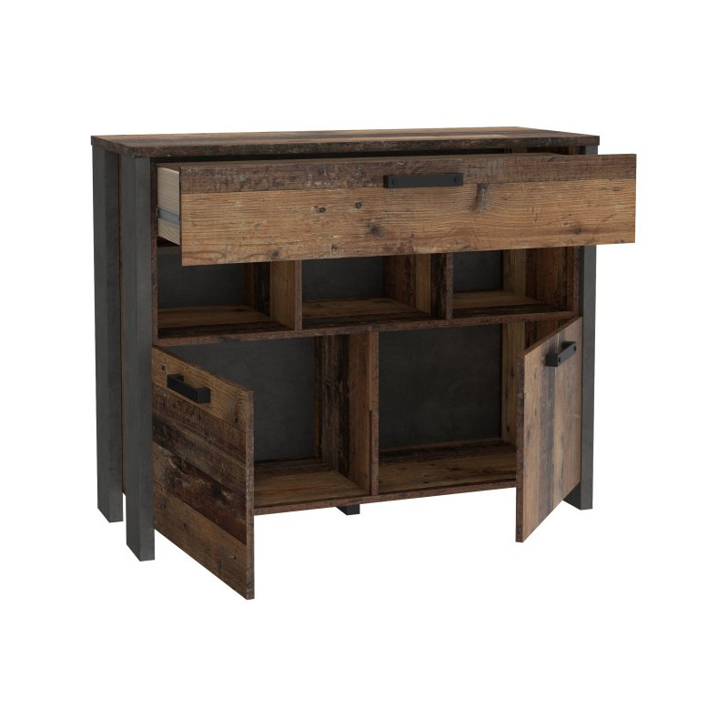 Komoda z szufladami 100 cm CLIF old wood vintage | styl loft