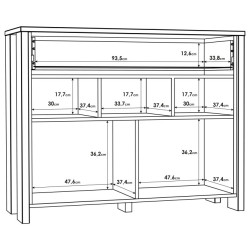 Komoda z szufladami 100 cm CLIF old wood vintage | styl loft