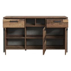 Szeroka komoda loft 156 cm CLIF old wood vintage | Meble Forte