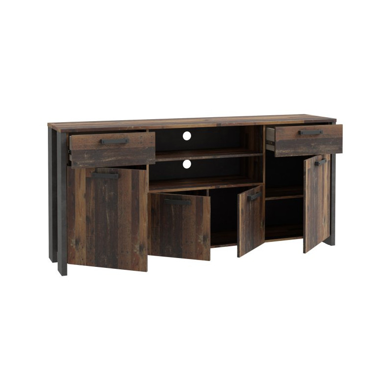 Duża komoda 186 cm CLIF old wood vintage | Meble Forte