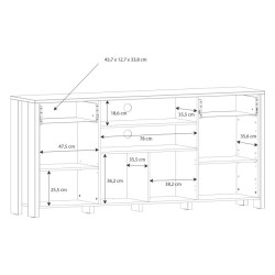 Duża komoda 186 cm CLIF old wood vintage | Meble Forte