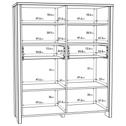 Wysoka komoda do salonu 100 cm CLIF old wood vintage | styl loft