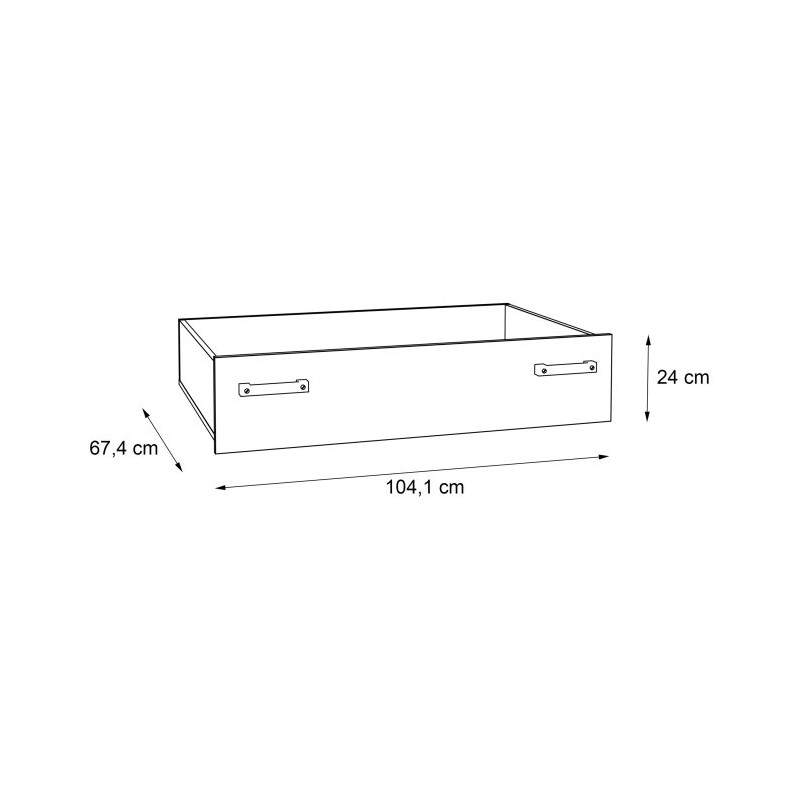 Szuflada na rolkach do łóżka CLIF Meble Forte – szybka wysyłka