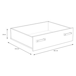 Szuflada na rolkach do łóżka CLIF CLFL03 Meble Forte