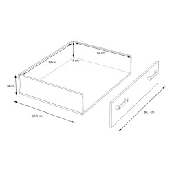 Szuflada na rolkach do łóżka CLIF CLFL03 Meble Forte