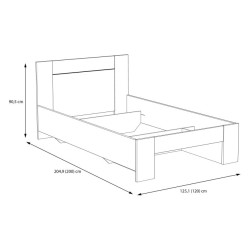 Łóżko jednoosobowe CLIF 120x200 cm | Meble Forte