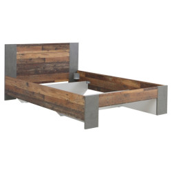 Łóżko młodzieżowe CLIF 140x200 cm old wood vintage | Meble Forte