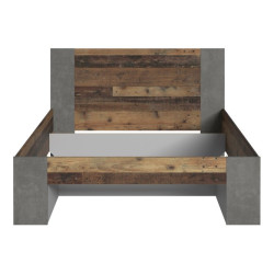 Łóżko młodzieżowe CLIF 140x200 cm old wood vintage | Meble Forte