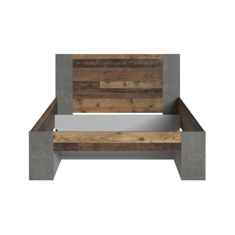 Łóżko młodzieżowe CLIF 140x200 cm old wood vintage | Meble Forte