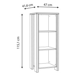 Wąski niski regał CLIF old wood vintage | styl loft - domowanie.pl