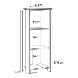 Wąski niski regał CLIF old wood vintage | styl loft - domowanie.pl
