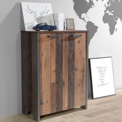 Szafka dwudrzwiowa 90 cm CLIF old wood vintage | styl loft