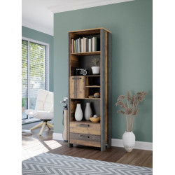 Regał asymetryczny loft CLIF old wood vintage | domowanie.pl