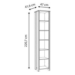 Wysoki regał słupek 47 cm CLIF | loftowy styl old wood vintage