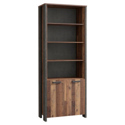 Wysoki regał 86x220 cm CLIF | loftowy styl old wood vintage