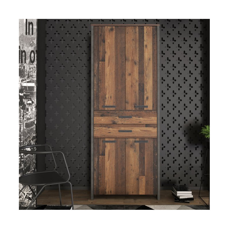 Szafka z szufladami 90 cm CLIF old wood vintage | Meble Forte