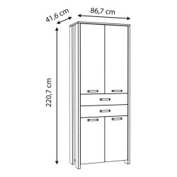 Szafka z szufladami 90 cm CLIF old wood vintage | Meble Forte