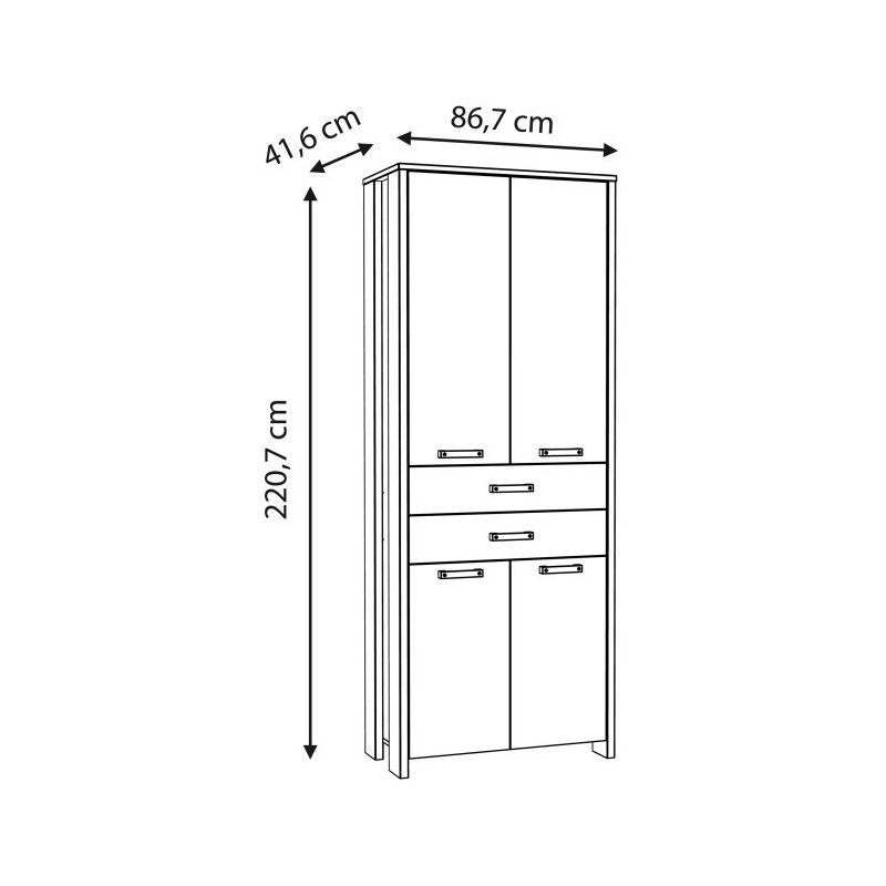 Szafka z szufladami 90 cm CLIF old wood vintage | Meble Forte