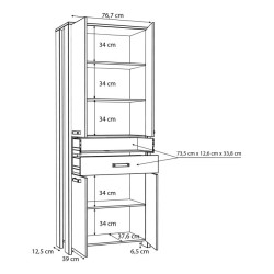 Szafka z szufladami 90 cm CLIF old wood vintage | Meble Forte