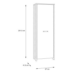 Szafa ubraniowa CLIF old wood vintage - Meble Forte
