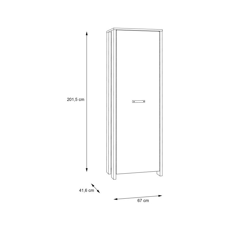 Szafa ubraniowa CLIF old wood vintage - Meble Forte
