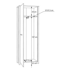 Szafa ubraniowa CLIF old wood vintage - Meble Forte