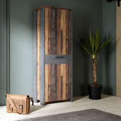 Wąska szafa 70 cm CLIF old wood vintage | Meble Forte