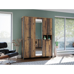 Duża szafa z lustrem 160 cm Clif old wood vintage | Domowanie