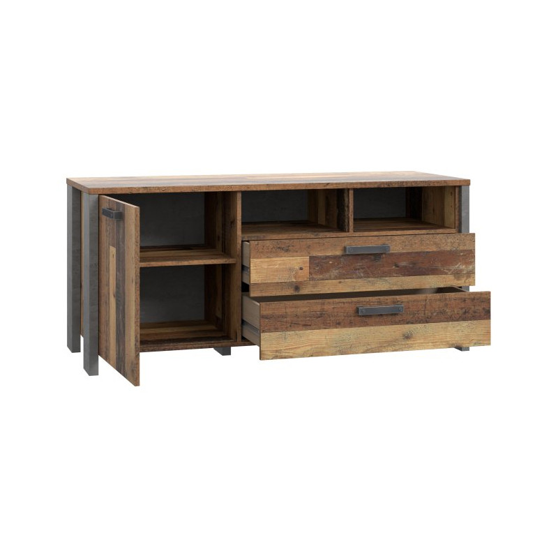 Szafka RTV Clif 140 cm – loftowy styl do salonu