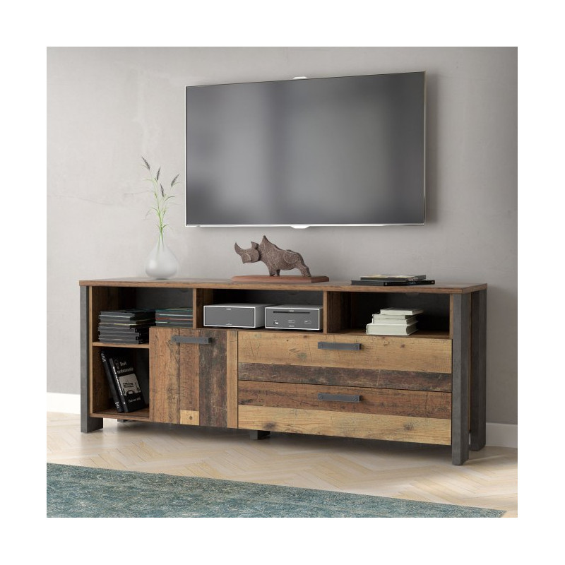 Szafka RTV Clif 160 cm – loftowy styl do salonu