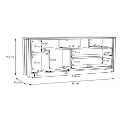 Szafka RTV Clif 160 cm – loftowy styl do salonu
